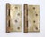 Pair of Vintage 4 X 4 In. Brass Plated Steel Door Hinges For Sale - Image 6 of 6