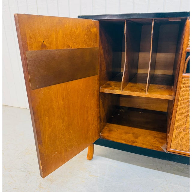 Mid-Century Modern Mid-Century Modern Tommi Parzinger Style Rattan Cane Sideboard For Sale - Image 3 of 9