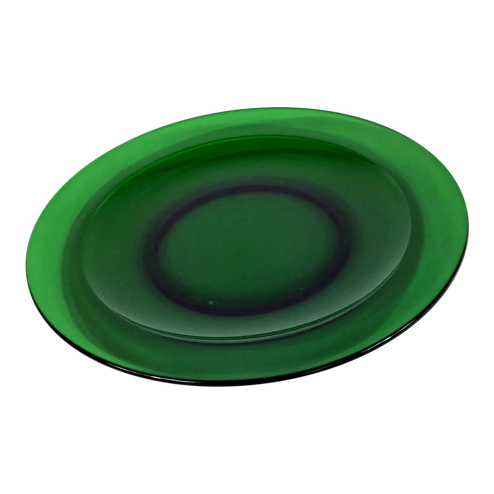 1950s Deep Green Glass Salad Plate Chairish