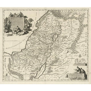 Antique Map of the Holy Land, 1720 For Sale