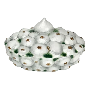 Vintage Neiman Marcus Ceramic Garlic Covered Dish Made in Italy