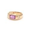 Natural 0.48 cts pink sapphire & 0.10 cts diamond ring in 14k gold For Sale - Image 16 of 18