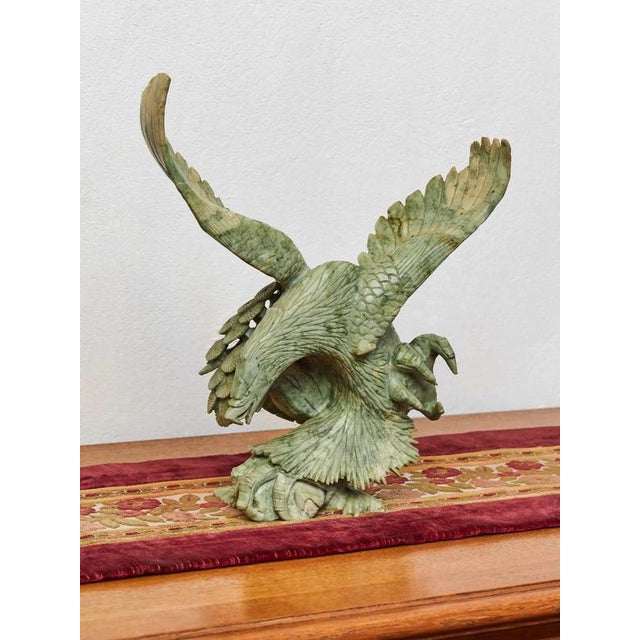 Hand-Carved Stylized Eagle in Soapstone For Sale - Image 12 of 12