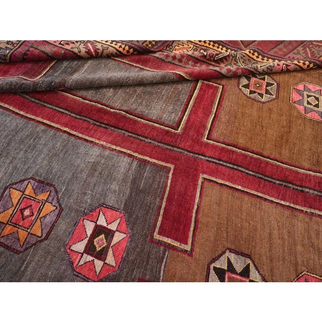 Charcoal Galerie Shabab Collection Mid-20th Century Turkish Anatolian Room Size Rug For Sale - Image 8 of 8