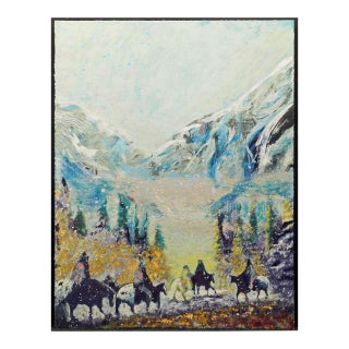 Earl Biss "Autumn Mountain Haze" Unframed Serigraph on Paper Hand Signed 1996 For Sale