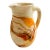 Nemadji Pottery Pitcher - Orange Swirls For Sale