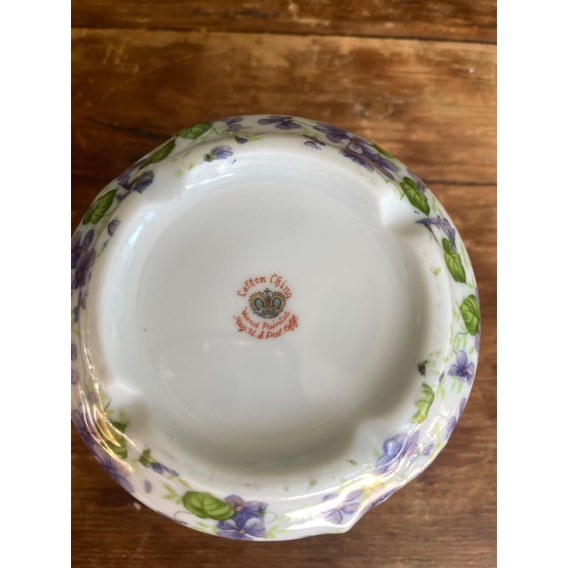 Lady Whistledown's Lefton Violet Chintz Teapot & Sugar Bowl For Sale - Image 10 of 10