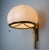 Gold Italian Brass Wall Lamp with Opaline Acrylic Glass Dome attributed to Arteluce, 1970s For Sale - Image 8 of 18