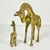Brass 1960s Vintage Hollywood Regency Boho Chic Brass Giraffe With Calf Sculpture - Set of 2 For Sale - Image 8 of 15