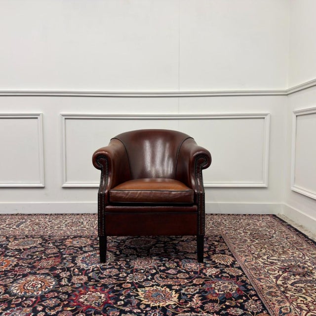 English Sheepskin Leather Chairs, Set of 3 For Sale - Image 10 of 15