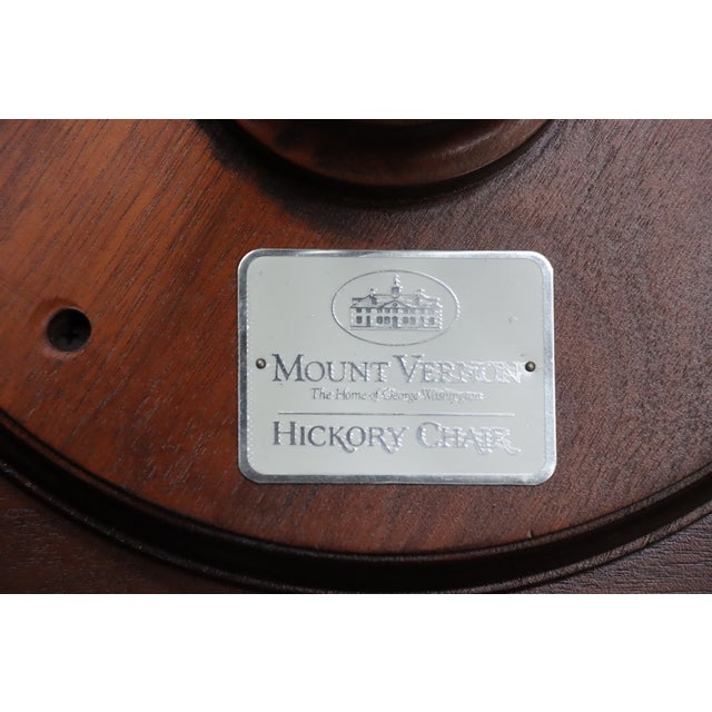 Wood Hickory Chair Mount Vernon Collection Carved Mahogany Pie-Crust Side Table For Sale - Image 7 of 8