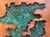 Abstract Geologic Metal Wall Sculpture With Green Patina For Sale - Image 10 of 12