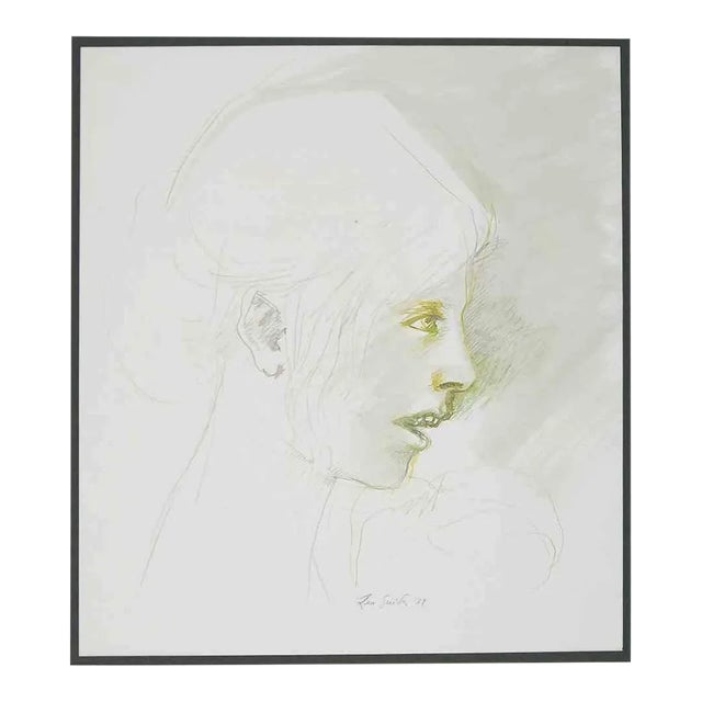 Leo Guide, Portrait, Drawing, 1970s For Sale