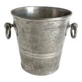 Vintage French Pewter Champagne Cooler For Sale
