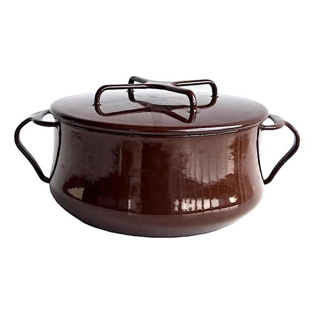 1970s Dansk Kobenstyle 2 Quart Casserole Pot With Trivet Lid, Designed by Jens H. Quistgaard For Sale