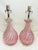 Pair of Vintage Rose Murano Glass Lamps For Sale - Image 9 of 18