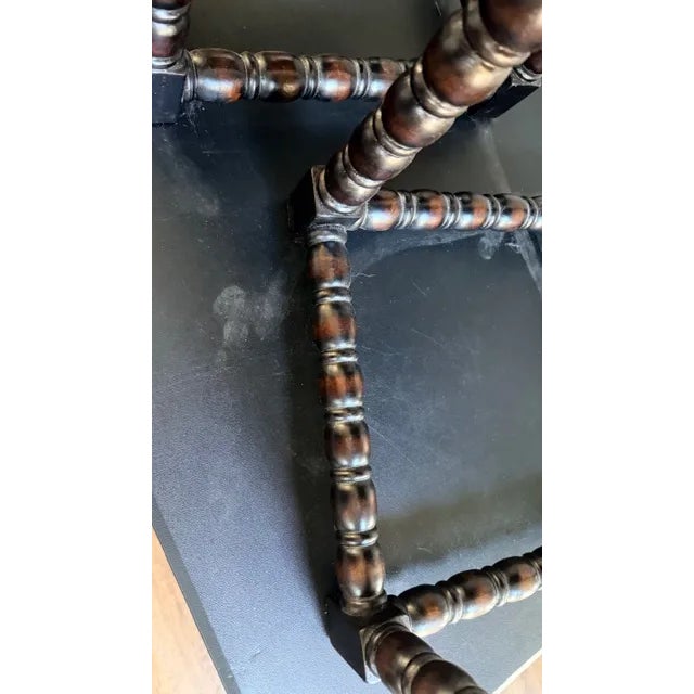 A Pair of Antique White Foot Stools With Gold Accent For Sale - Image 10 of 15