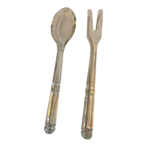 Vintage Glass Salad Serving Set