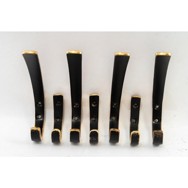 Mid-Century Modern Large and Small Hooks by Herta Baller, Vienna, Austria, 1950s, Set of 7 For Sale - Image 3 of 9