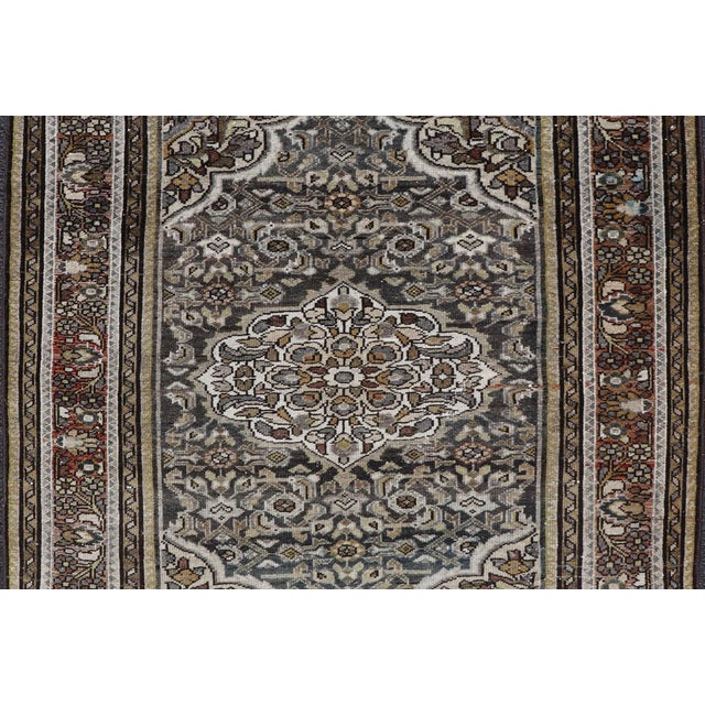 Antique Persian Malayer Rug With Intricate Botanical Design 3'6 X 4'5 For Sale - Image 9 of 12