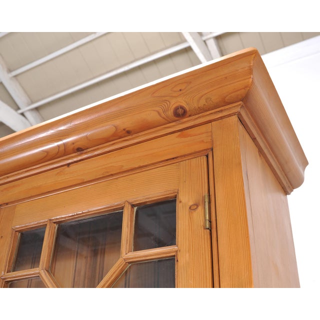 Country English Georgian Pine Bookcase Astragal Glazed Doors For Sale - Image 15 of 18