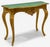 Wood French Louis XV Style Carved Giltwood & Faux Malachite Italian Console Table For Sale - Image 7 of 8