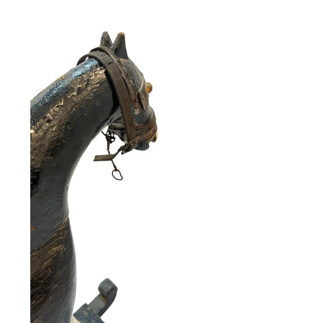 Rare Early 19th Century Folk Art Rocking Horse - Authentically Aged Antique For Sale - Image 4 of 10