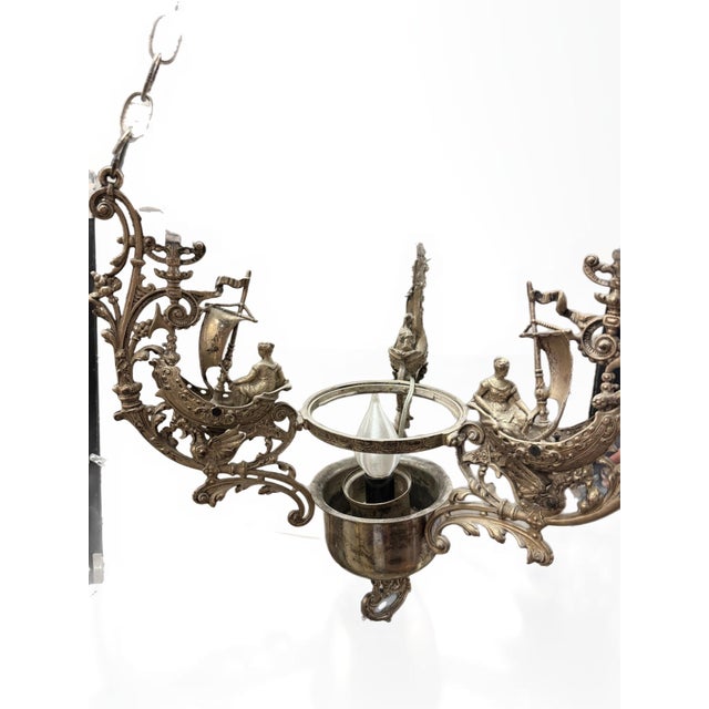 Traditional Edwardian Ship Design Chandelier, 1891 For Sale - Image 3 of 5