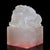 Shoushan Stone Lychee Jelly Seal, Chinese Vintage Carved Qilin Stone Chop With Artist Inscription For Sale - Image 4 of 9