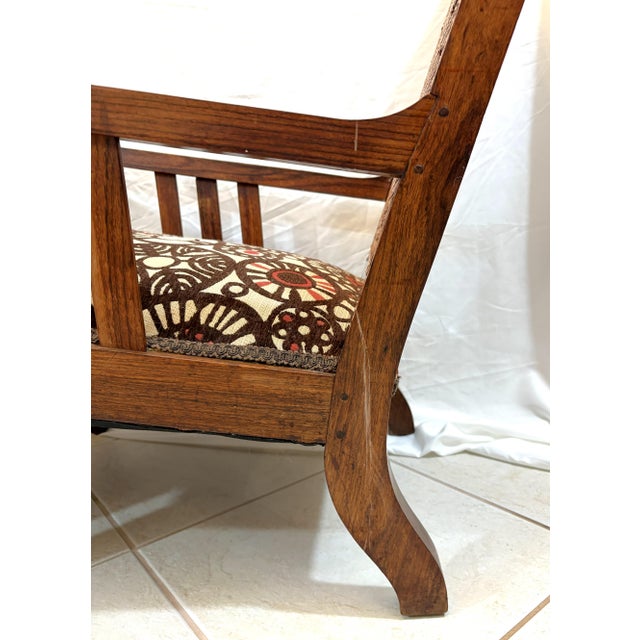 Antique Teak and Cane Arts & Crafts Style Plantation Chairs With Dowel Construction- A Pair For Sale - Image 15 of 18