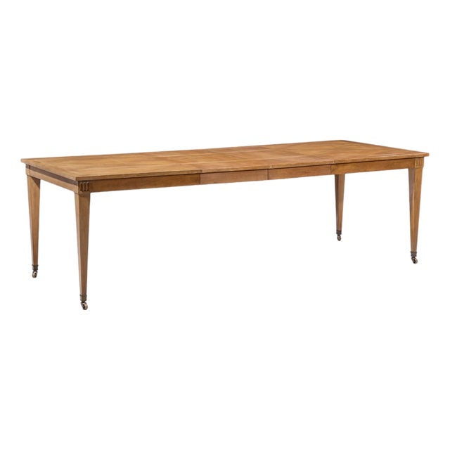 Baker Furniture French Regency Expanding Dining Table With 2 Leaves For Sale