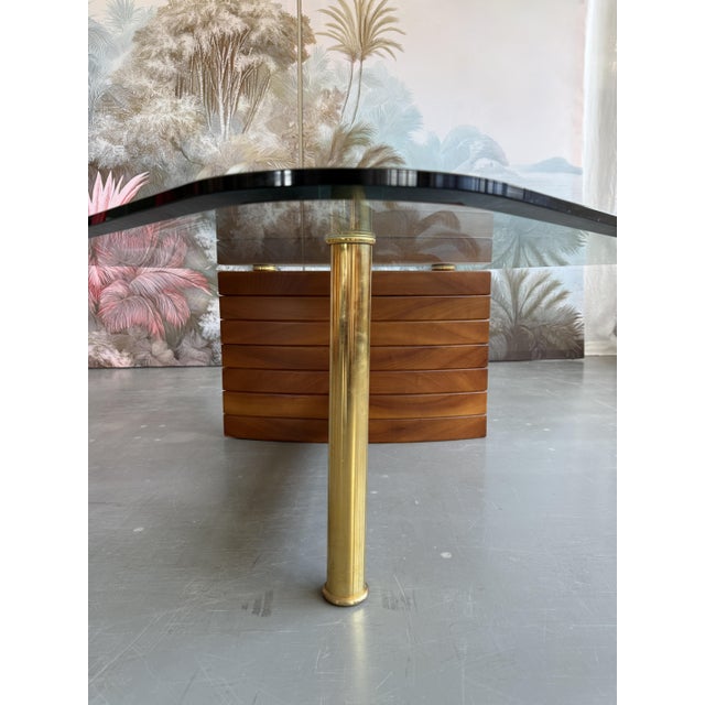 Mid-Century Modern Mid-Century Modern Walnut and Glass Coffee Table by Hainke, 1970s For Sale - Image 3 of 16