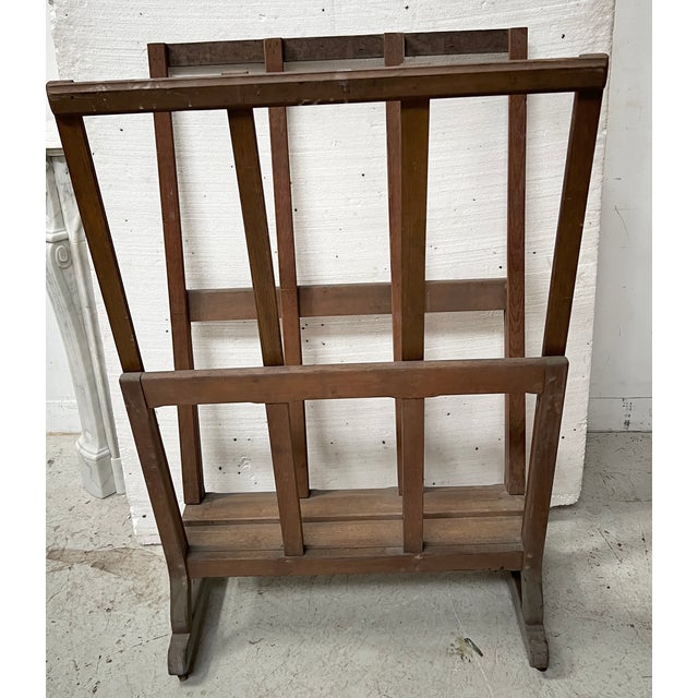 Wood Oak School Map Holder, 20th Century For Sale - Image 7 of 11