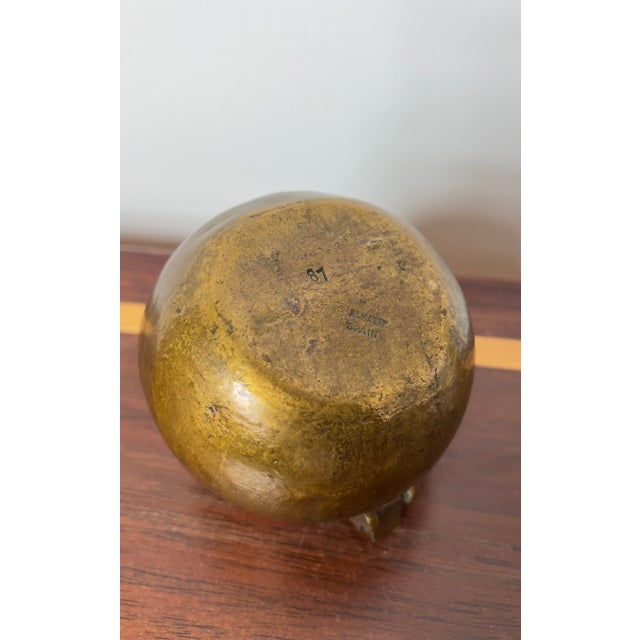 1960s Space Age/ Brutalist Brass Orb Ashtray by Almazan Spain For Sale - Image 4 of 5