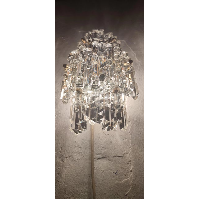 Gold German Crystal Chandelier from Kinkeldey, 1970s For Sale - Image 8 of 13
