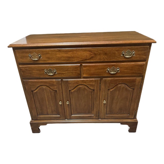 1970s Henkel Harris Solid Wild Black Cherry Chippendale Sideboard/Buffet For Sale