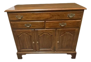 1970s Henkel Harris Solid Wild Black Cherry Chippendale Sideboard/Buffet