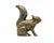 Cabin Large Vintage Brass Squirrel Figurine, Fall Woodland Animal Decor For Sale - Image 3 of 8