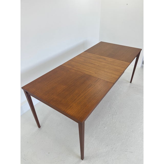 Brown Danish Teak Dining Table, 1960s For Sale - Image 8 of 10