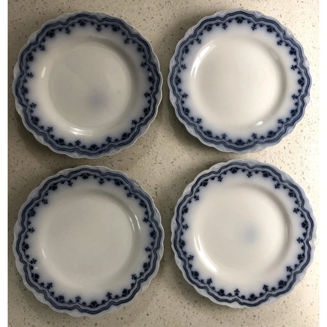 Early 20th Century Early 20th Century Grindley England Flow Blue Lyric Plates - Set of 4 For Sale - Image 5 of 5