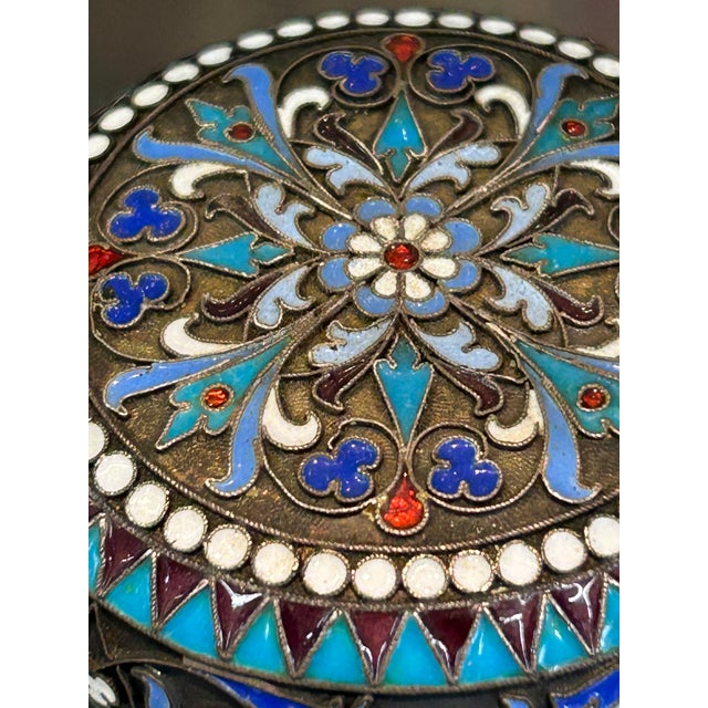 Russian Antique Cloissone Pill Box For Sale In Philadelphia - Image 6 of 6