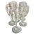 Modern Clear and Frosted Wine Glasses S/5 For Sale