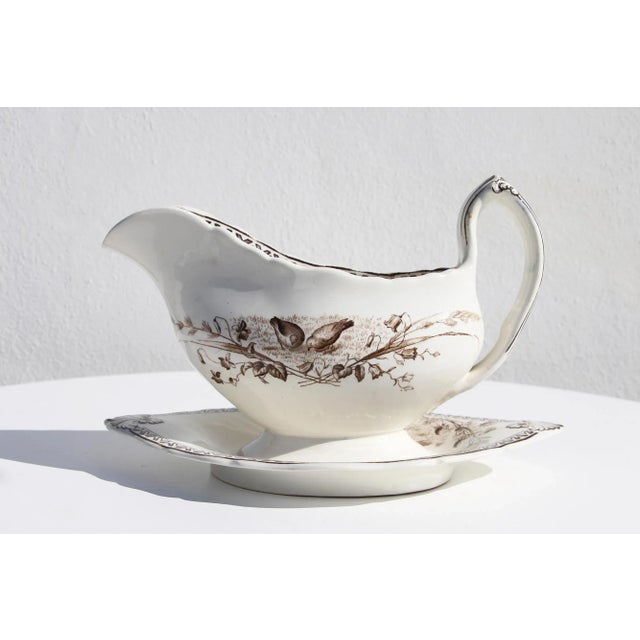 English 19th Century English Transferware Gravy & Sauce Boat For Sale - Image 3 of 13