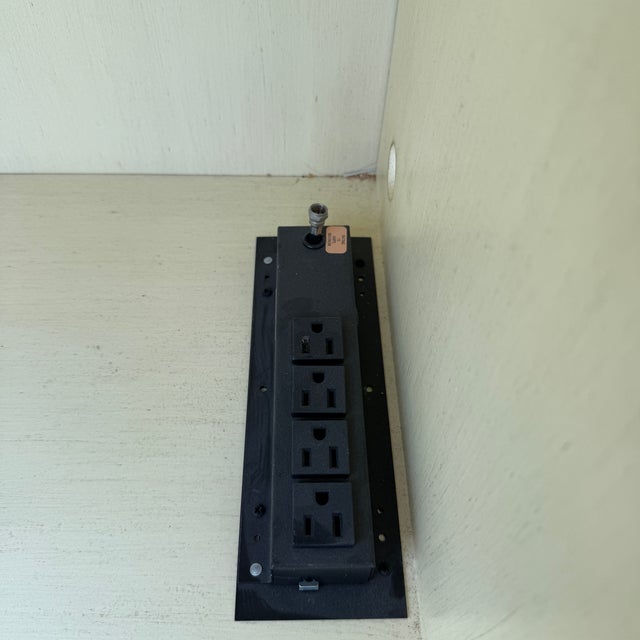 Vintage Baker Furniture Neoclassical Tambour Door Media Credenza in Toupe For Sale - Image 13 of 17