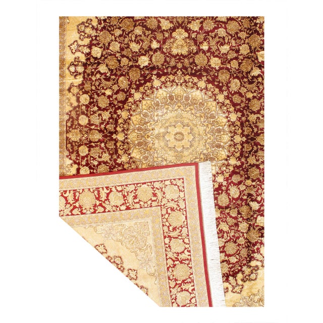 Traditional Pasargad DC Exquisite Design Paris Palace Fine Power Loom v. Silk Rug For Sale - Image 3 of 3