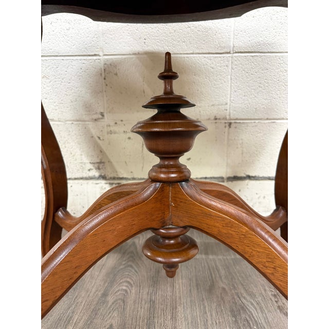 Antique White Marble Turtle Top Victorian Eastlake Parlor Table Center Table For Sale - Image 4 of 10
