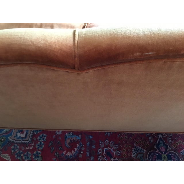 Art Deco 1930s Vintage Velvet Sofa For Sale - Image 3 of 8