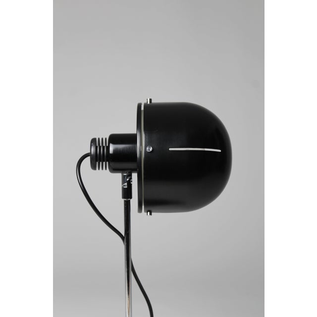 Vintage Spanish Madom Table Lamp in Black Lacquered Metal, 1970s For Sale - Image 11 of 16