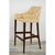 Stools made of a wooden frame and a woven rattan shell