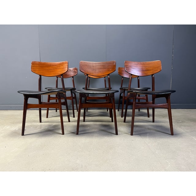 Mid-Century Modern Mid-Century Modern Dining Set by Louis Van Teeffelen for Wébé, 1960s, Set of 7 For Sale - Image 3 of 18